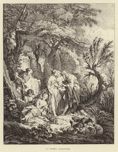 Dobré dobrodružství (rytina) od Francois (after) Boucher