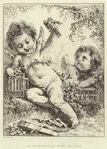 Dove v kleci (rytina) od Francois (after) Boucher