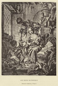 Mateřská péče od Francois (after) Boucher