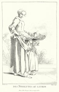 Prodejce ořechů (rytí) od Francois (after) Boucher