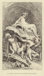 Talíř z různých fontán (rytina) od Francois (after) Boucher