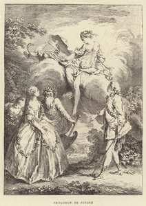 Prologue de Psyche (rytina) od Francois (after) Boucher