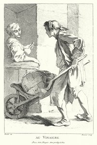 Prodavač octa (rytina) od Francois (after) Boucher