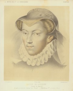 Louise Lotrinská, manželka francouzského krále Jindřicha III. (chromolitho)