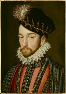 Portrét Karla IX. (1550 - 1574). Obraz Francoise Cloueta (1515-1572)