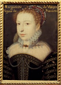 Portrét Marguerite de Valois (1553-1615) nebo Obraz královny Margot od Francoise Cloueta (kolem 1515-1572) 16. století Sun. 0,24 X 0,31 m Chantilly, Musee Conde