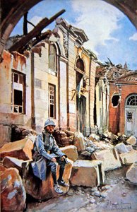 Bitva u Verdunu: Nádvoří zničeného biskupského paláce