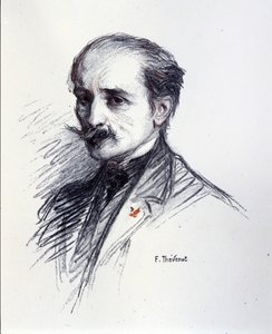 Portrét Edmonda Rostanda. (1868-1918) Kresba Thévenot François (1856-1943). od Francois (after) Thevenot