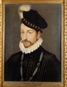Portrét Karla IX. (1550-1574), francouzského krále Malba ateliéru od Francoise Cloueta (cca 1515-1572)