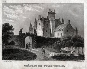 Hrad Craighall. (Rytina, cca 1830) od Francois Alexandre (after) Pernot