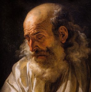 Starý muž při čtení, asi 1772-1773 (olej na plátně)