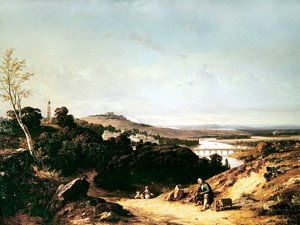 Saint-Cloud a lucerna Demosthene, 1837 od Francois Antoine Leon Fleury