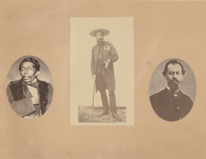[Generál Tomáš Mejia, císař Maxmilián, generál Miramon], 1867.