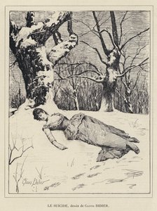 Sebevražda (litho) od Francois Auguste Didier Clovis