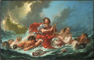 Arion na delfínovi od François Boucher