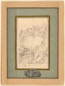 Armorial Bookplate pro Crozata, barona de Thiers od François Boucher