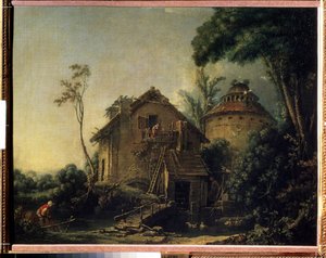 "Le moulin a vent"" (Větrný mlýn) Obraz Francoise Bouchera (1703-1770) 1752 Moskevské Puškinovo muzeum od François Boucher