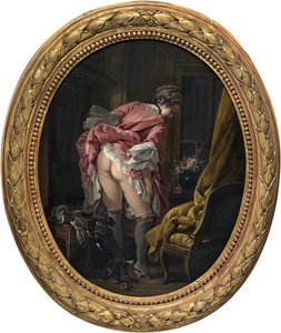 ""indiskrétní oko"" Obraz Francoise Bouchera (1703-1770) cca 1742 Soukromá sbírka od François Boucher
