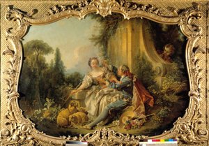 Pastor Gallant Scéna Bucolic. Obraz Francoise Bouchera (1703-1770). 1737-1738. Paříž, Národní archiv od François Boucher