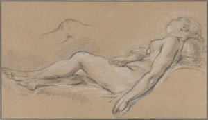 Ležící nymfa od François Boucher