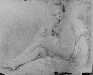 Sedící nahá žena od François Boucher
