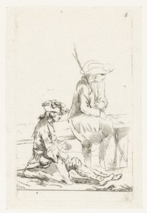 Voják a rolník od François Boucher