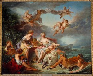 Únos Evropy. Obraz Francoise Bouchera (1703-1770) od François Boucher