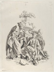 Hmat, z cyklu „Pět smyslů“ od François Boucher