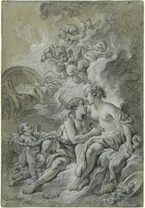 Venuše se opírala o svého milovaného Adonise ... od François Boucher