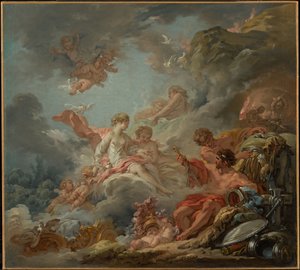 Vulcan předává Venuši zbraně pro Aenease od François Boucher