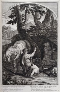 Ilustrace ze „Života sv. Bruna, zakladatele řádu Chartreux“ Paříž 1660. podle obrazů Eustache Le Sueur a rytiny Fran Sois Chauveau ©UIG/Leemage od Francois Chauveau
