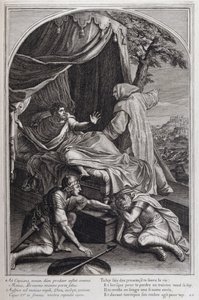 Ilustrace ze „Života sv. Bruna, zakladatele řádu Chartreux“ Paříž 1660. podle obrazů Eustache Le Sueur a rytiny Fran Sois Chauveau ©UIG/Leemage od Francois Chauveau