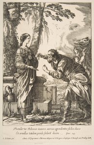 Rebecca a Eliezer. od Francois Chauveau