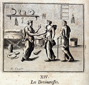 Devineresses. Bajky Jean de La Fontaine (1621-95). Ilustrace François Chauveau (1613-1676). Vydání z roku 1728. od Francois Chauveau