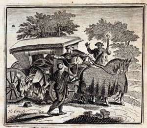 Léčba a smrt. Bajky Jeana de La Fontaine (1621-95). Ilustrace François Chauveau (1613-1676). Vydání z roku 1728. od Francois Chauveau