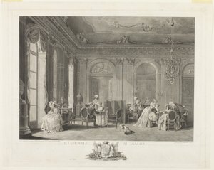 Shromáždění v salonku od Francois Dequevauviller