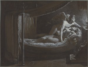 Amor s Psyché zhasínající lampu od Francois Edouard Picot