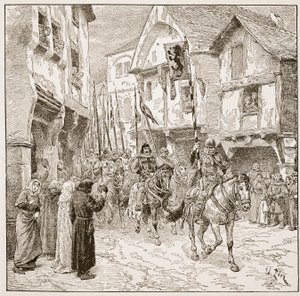 Odchod vévody Roberta do Svaté země, ilustrace z 