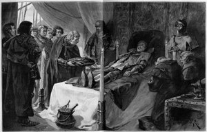 Stoletá válka: smrt Connetable Bernard du Guesclin (1320-1380) od Francois Edouard Zier