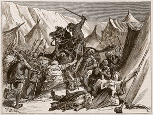 Robert z Normandie sdružující křižáky, ilustrace z „Cassell