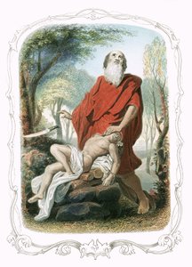 Abraham obětoval Izáka od Francois Feyen Perrin