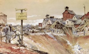 Krátery v Ham-Saint-Quentin od Francois Flameng