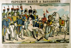 Napoleon zraněn u Ratisbonu, duben 1809, c1835