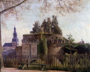„Velké příkopy“ brány St Malo v Dinanu – od F. Gombeauxe, konec 19. století od Francois Gombeaux