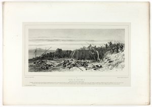 Dobytí bašty č. 9, z knihy Suvenýry z Itálie: Výprava do Říma od Francois Hippolyte Lalaisse