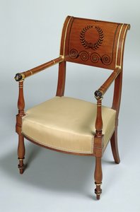 Křeslo Fontainebleau, 1796-1803 (mahagon)