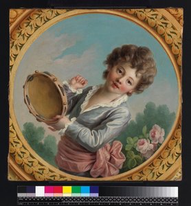 Dítě s tamburínou, 1772 od Francois Hubert Drouais