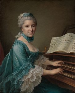 Portrét ženy, údajně madame Charles Simon Favart, 1757 od Francois Hubert Drouais