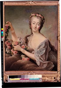 Portrét hraběnky du Barry (1743-93) jako Flora