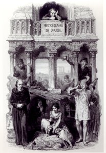 Frontispis "Notre Dame de Paris" (1831) od Victora Huga (1802-85), vyryl Auguste Francois Garnier, 1844. od Francois Joseph Aime de Lemud